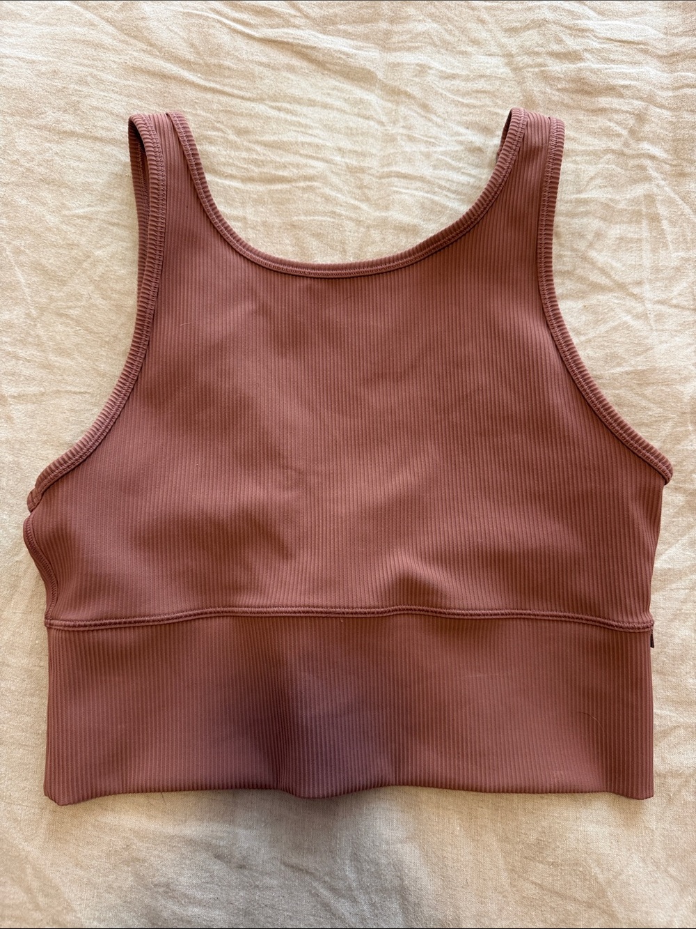 lululemon athletica Ribbed V-Neck Crop Tank - Mauve Rose